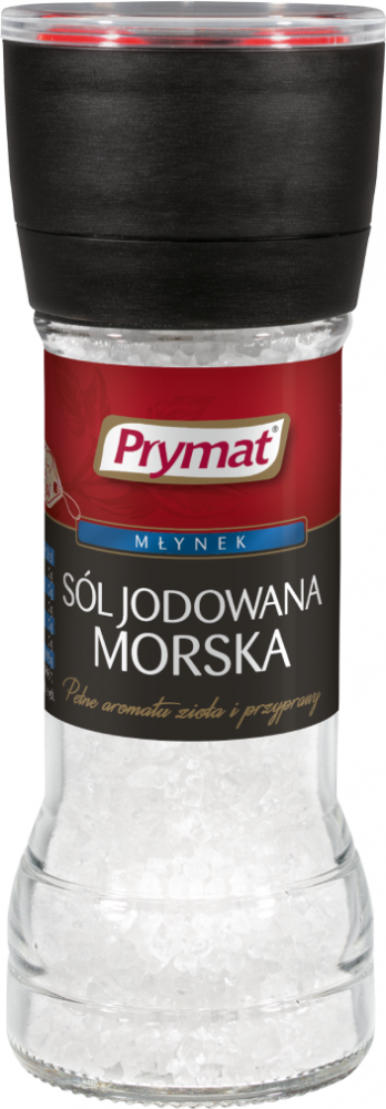 Sól morska gruboziarnista Prymat, w młynku, 110g