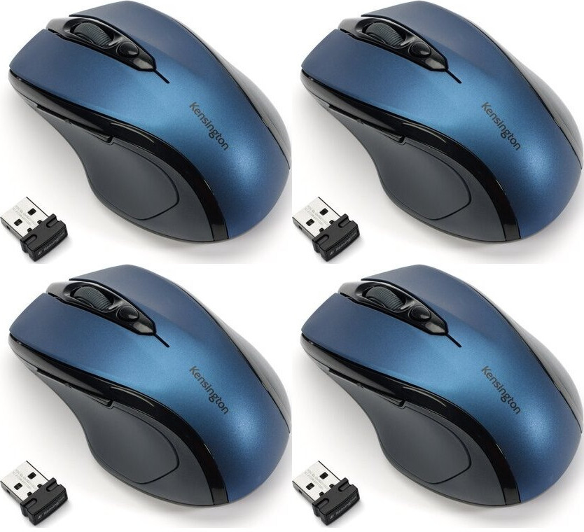 4x Myszka bezprzewodowa Kensington Pro Fit, średniowymiarowa, optyczna, niebieski