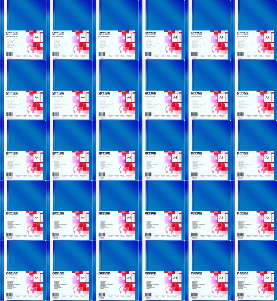 75x Skoroszyt plastikowy bez oczek Office Products, A4, do 200 kartek, granatowy