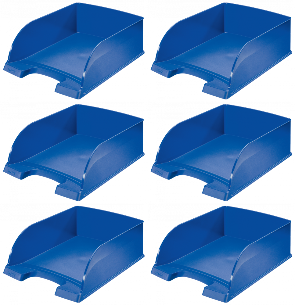 6x Półka na dokumenty Leitz Plus Jumbo, A4, plastikowa, niebieski