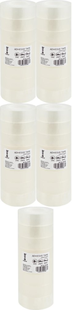 5x Taśma klejąca MemoBe 18mmx30m, 8 sztuk, przezroczysty