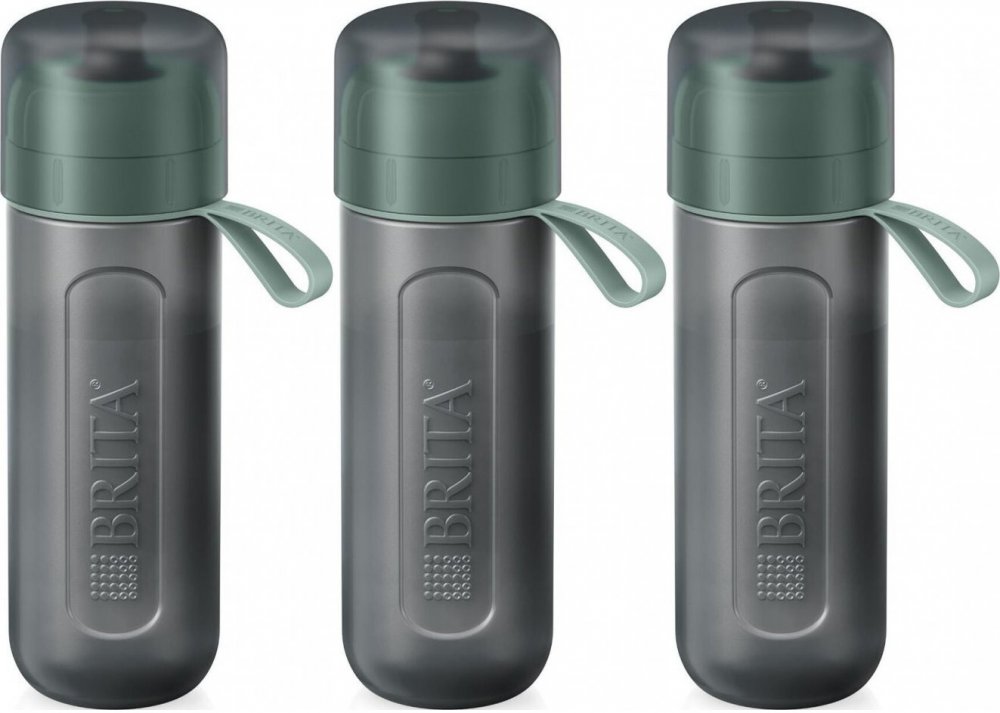 3x Butelka filtrująca Brita Active, 0.6l, pastelowa zieleń