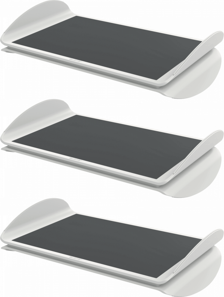 3x Podnóżek ergonomiczny Leitz Ergo, 508x135x300 mm, szary