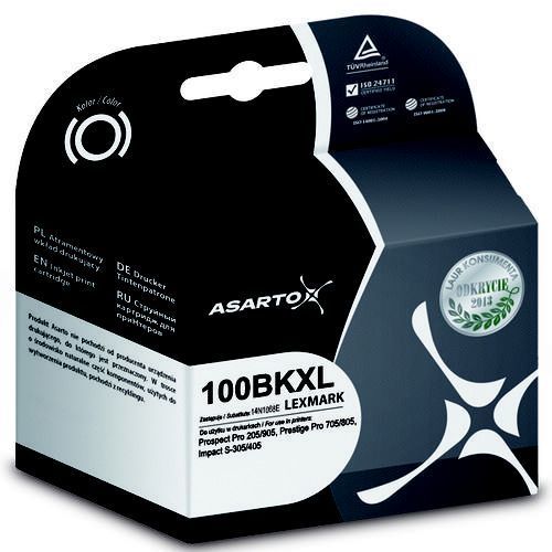 Tusz Asarto AS-L100BXN (14N1068E), 14ml, black (czarny)