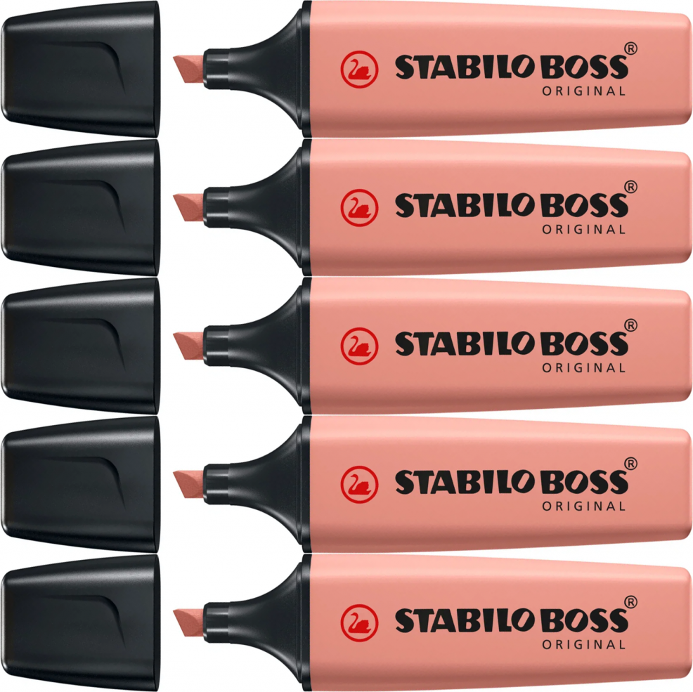 5x Zakreślacz Stabilo Boss Original Nature Colors Siena 70/175, ścięta, sjena