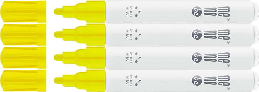 4x Marker olejowy MemoBe MM301, okrągła, 2-4mm, żółty