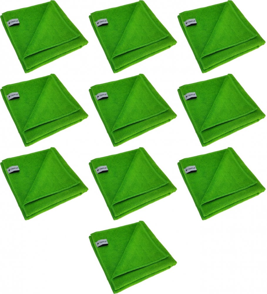 10x Ściereczka z mikrofibry Qleanup Plus, 40x40cm, 400g, 5 sztuk, zielony