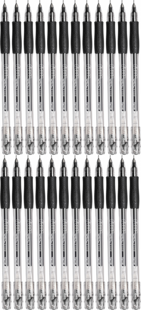 24x Długopis żelowy Rystor, Fun Gel G-032, 0.5mm, czarny