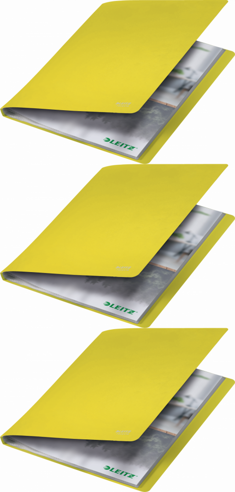 3x Album ofertowy Leitz Recycle, A4, 40 koszulek, żółty