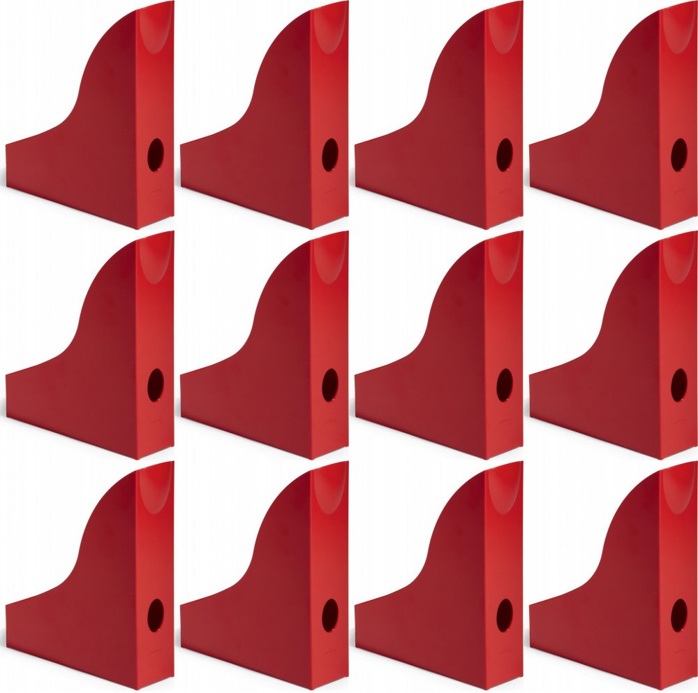 12x Organizer na dokumenty Durable Basic, A4, 73mm, do 730 kartek, czerwony