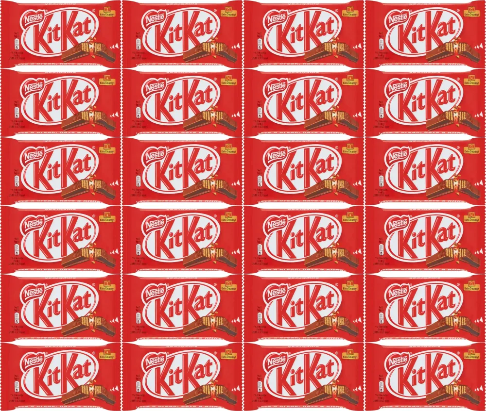 24x Baton KitKat 4 fingers, 4 paluszki waflowe w mlecznej czekoladzie, 41.5g