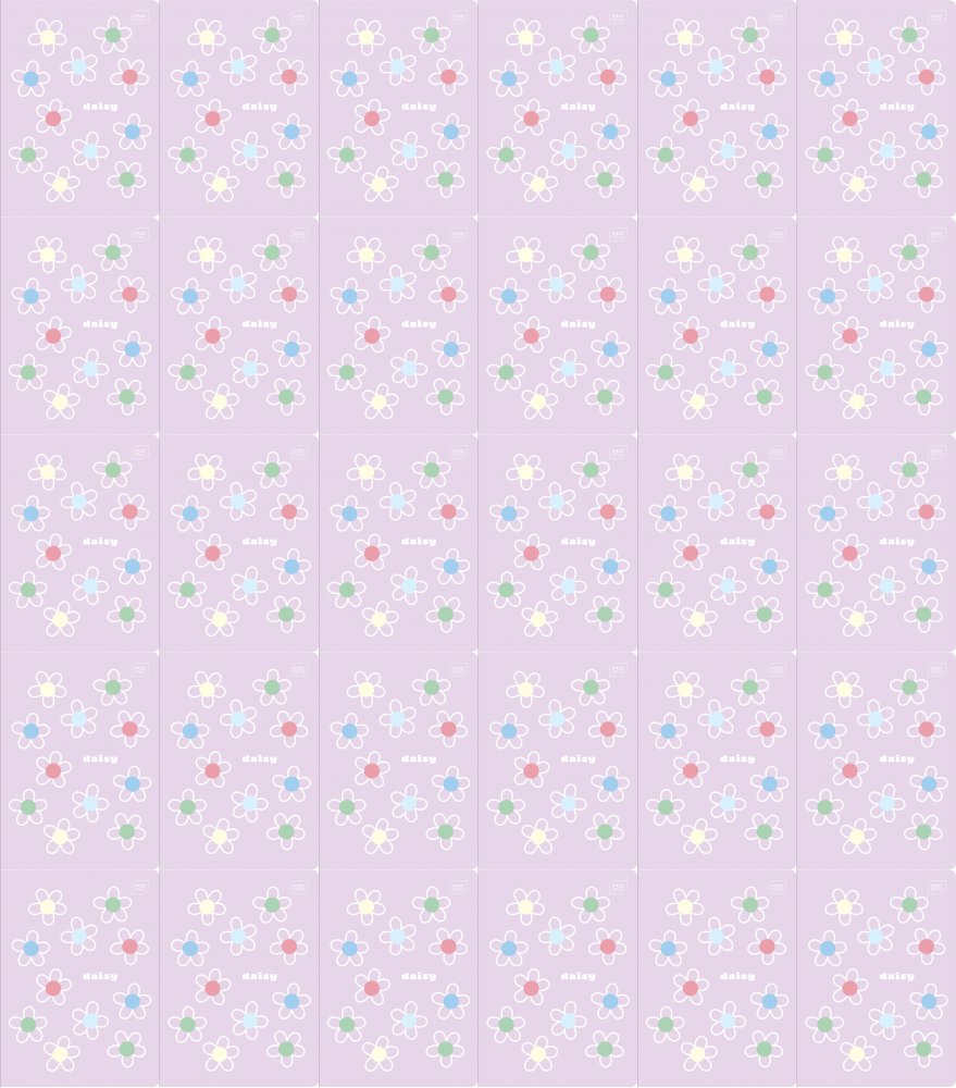 100x Zeszyt gładki Interdruk, A5, 16 kartek, mix wzorów