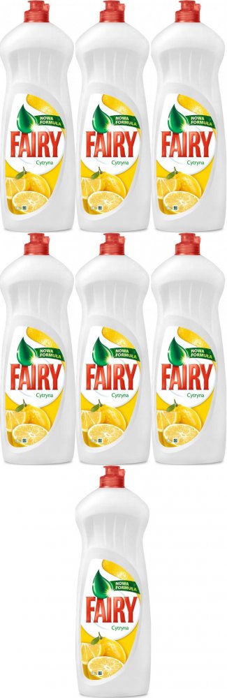 7x Płyn do naczyń Fairy, cytrynowy, 450ml
