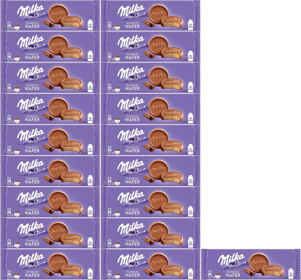 20x Wafle Milka Choco Wafer, kakaowy, 150g