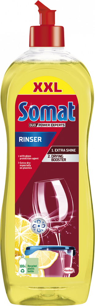 Płyn nabłyszczający do zmywarek Somat 3xShine Action, cytrynowy, 750ml