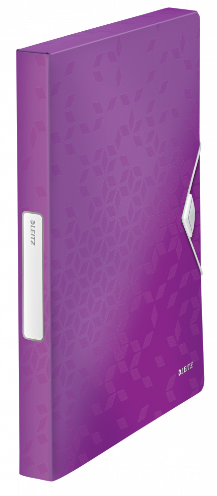 Teczka plastikowa z gumką Leitz Wow, A4, 30mm, fioletowy