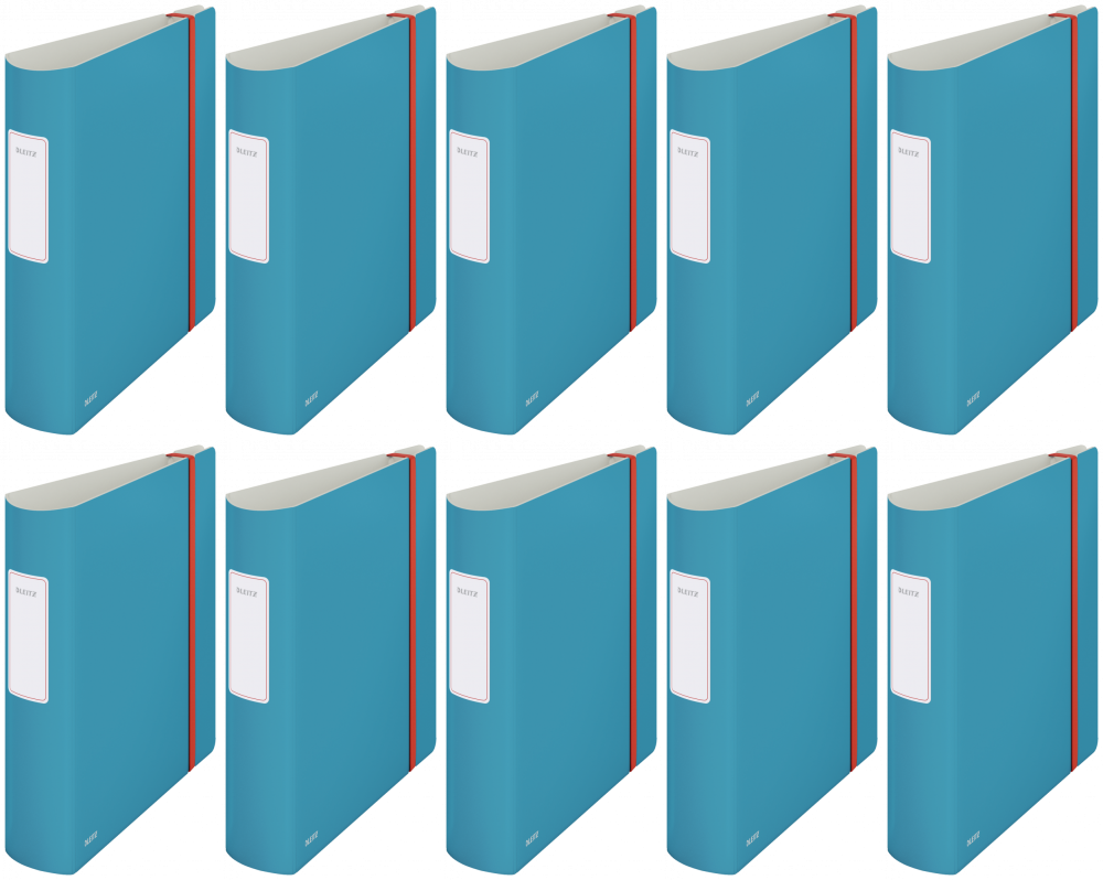 10x Segregator A4 Leitz 180° Active Cosy, 80mm, do 500 kartek, niebieski