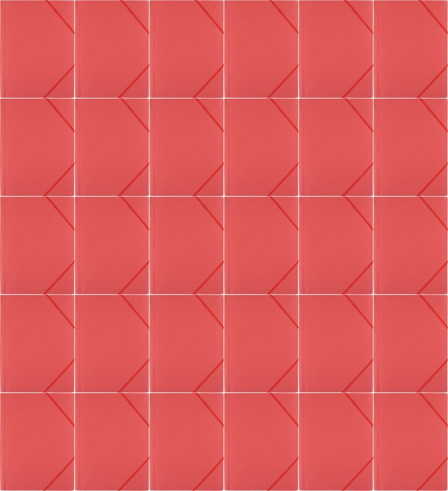 42x Teczka plastikowa z gumką D.Rect, A4, 40mm, czerwony