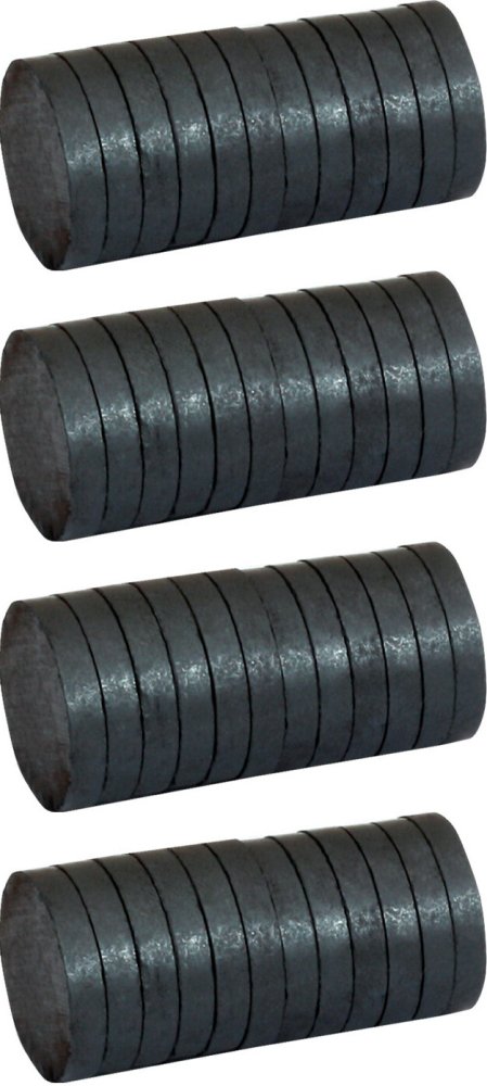 4x Magnes bez obudowy Grand, 30x5mm, 12 sztuk, czarny