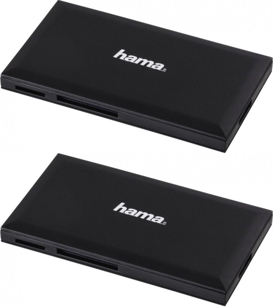 2x Czytnik kart pamięci Hama Multi, USB 3.0, SD/mSD/CF/MS, czarny