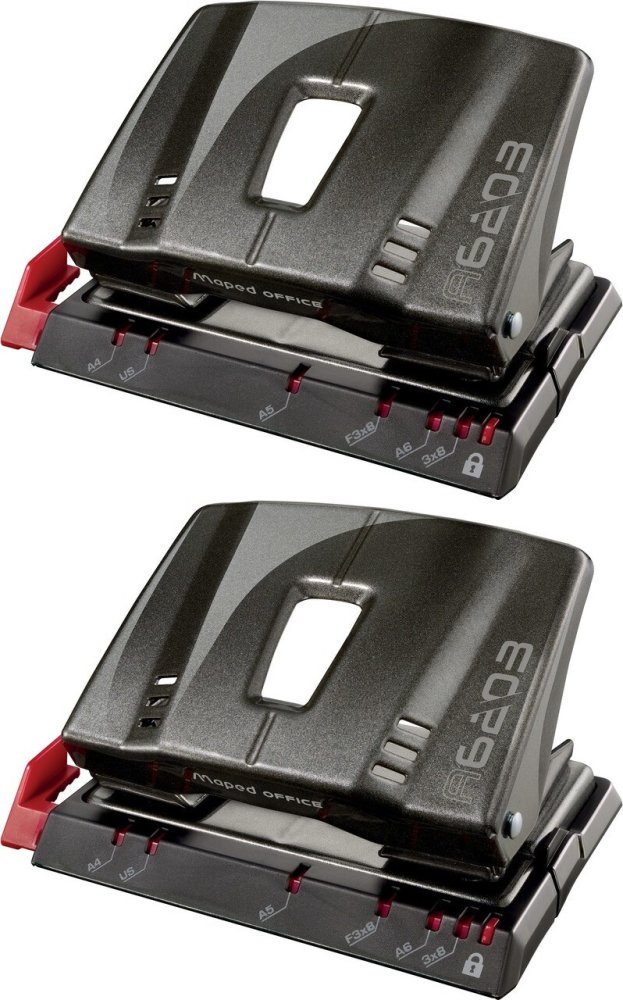 2x Dziurkacz Advanced Maped, metal, do 25 kartek, grafitowy metaliczny