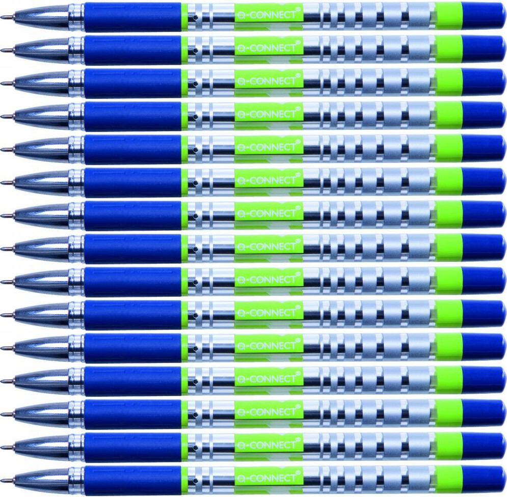 12x Długopis żelowo-fluidowy Q-Connect, 0.5mm, niebieski