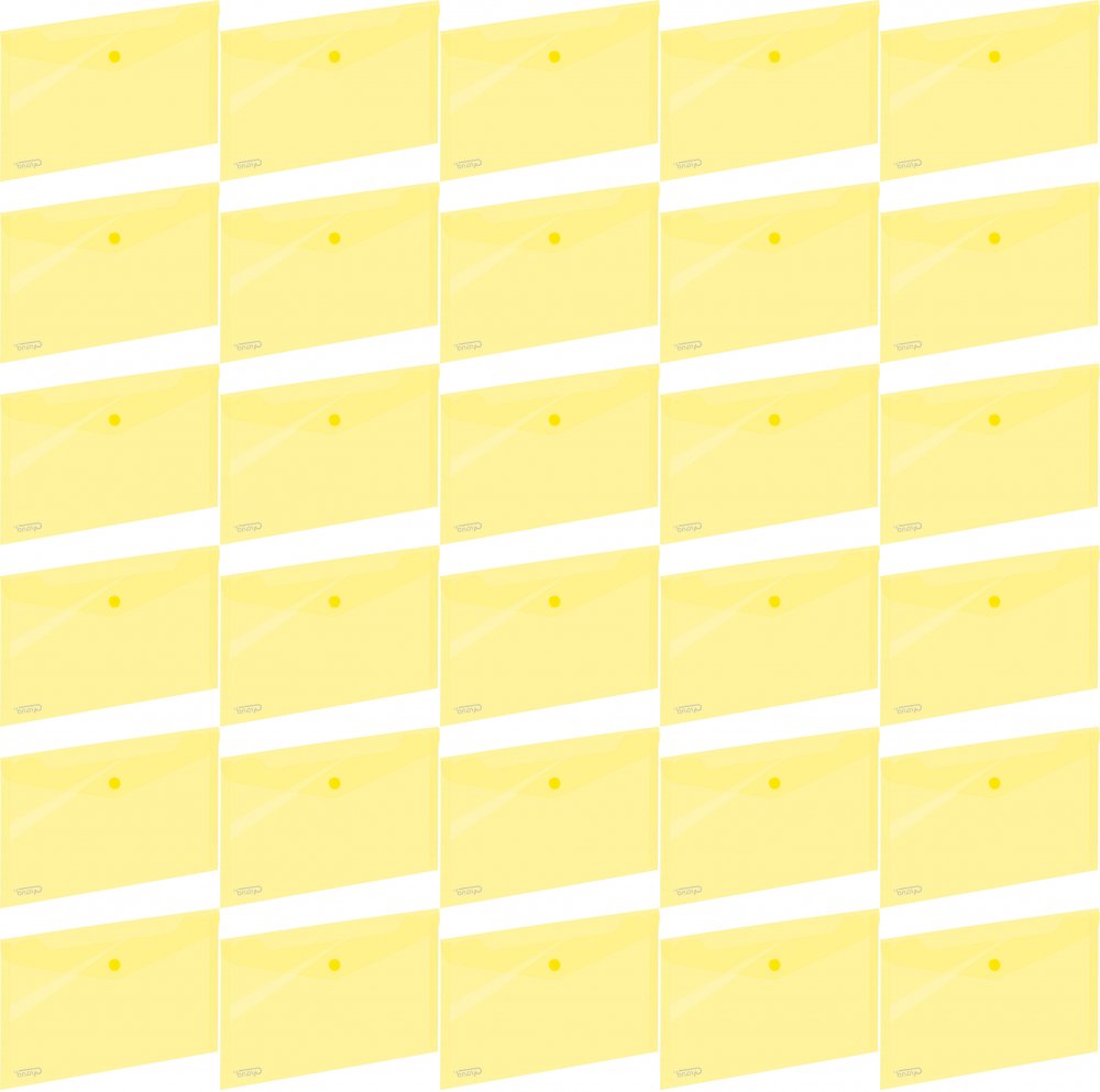 60x Teczka kopertowa na zatrzask Grand 043, A5, żółty