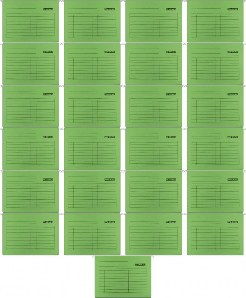 25x Teczka zawieszkowa Donau, A4, 230g/m2, zielony