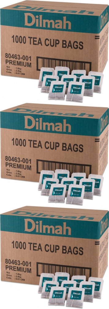 3x Herbata czarna w torebkach Dilmah Premium Tea, 1000 sztuk x 1.8g