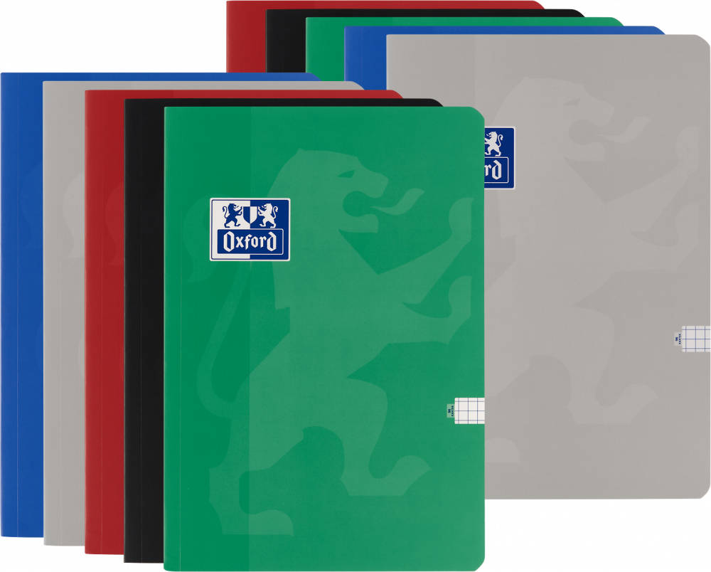 10x Brulion w kratkę MO Oxford Esse, B5, miękka oprawa, 96 kartek, mix kolorów