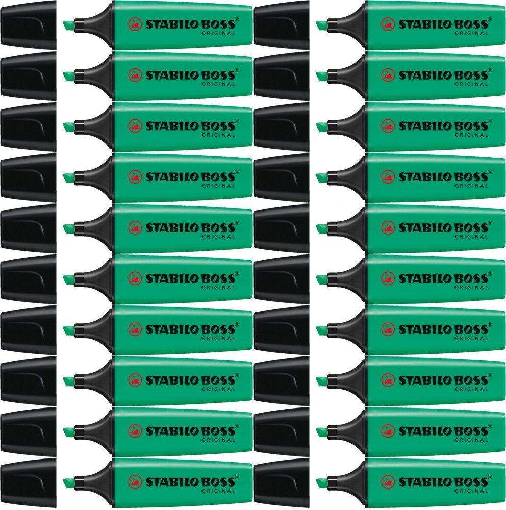20x Zakreślacz Stabilo, Boss Original 70/51, ścięta, turkusowy