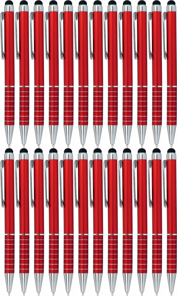 24x Długopis z gumką do smartfonów i tabletów Grand GR-3608 Touch Pen, 0.7mm, niebieski