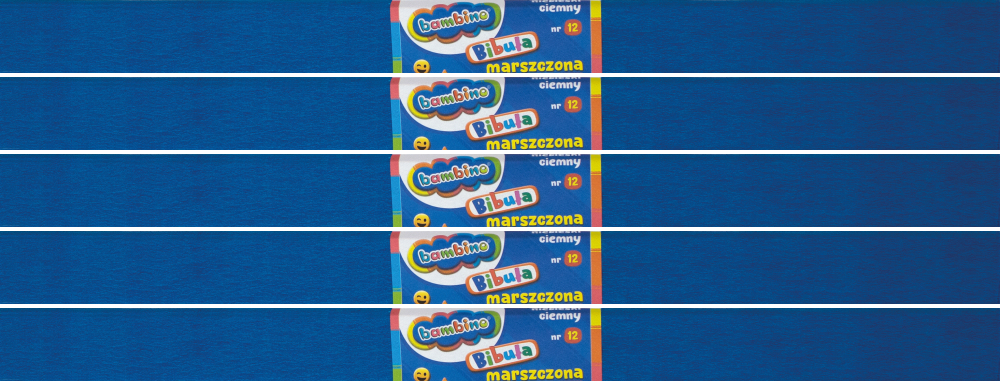 5x Bibuła marszczona Bambino, 200x50cm, niebieski ciemny