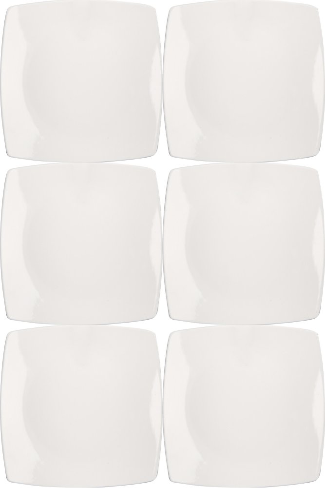 6x Talerz płytki Altom Design Regular, 27cm, porcelana kremowy