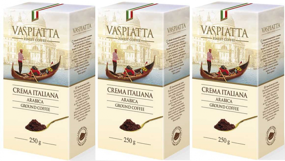 3x kawa mielona Vaspiatta Crema Italiana, 250g