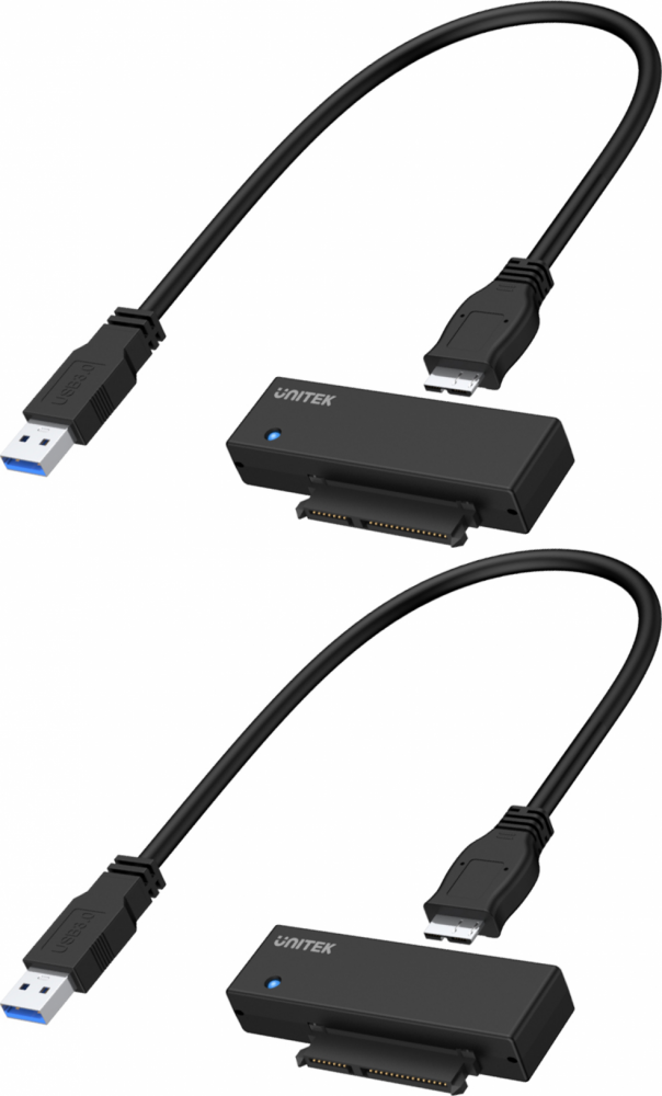 2x Adapter Unitek Y-1039 mostek USB 3.0 - SATA III 2,5"/3,5", 80cm, czarny
