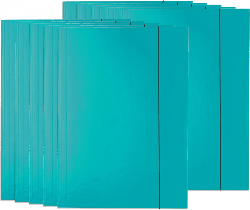 20x Teczka kartonowa z gumką lakierowana Esselte, A4, 400g/m2, 4mm, niebieski