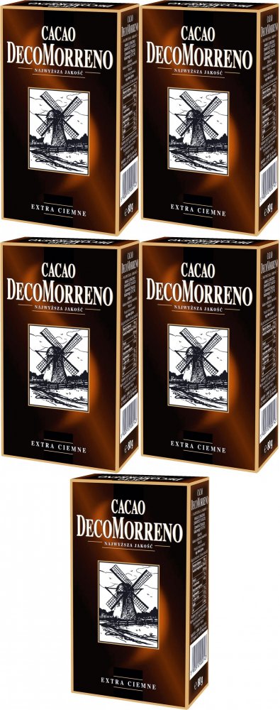 5x Kakao DecoMorreno, ciemne, 80g