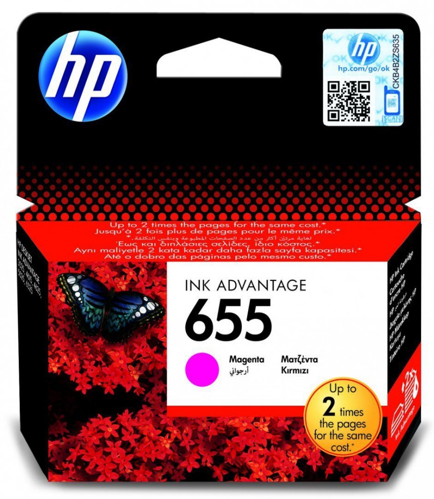 Tusz Hp 655 (CZ111AE), 600 stron, magenta (purpurowy)