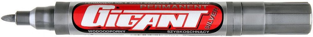 Marker permanentny Kamet Gigant, okrągła, 5mm, srebrny
