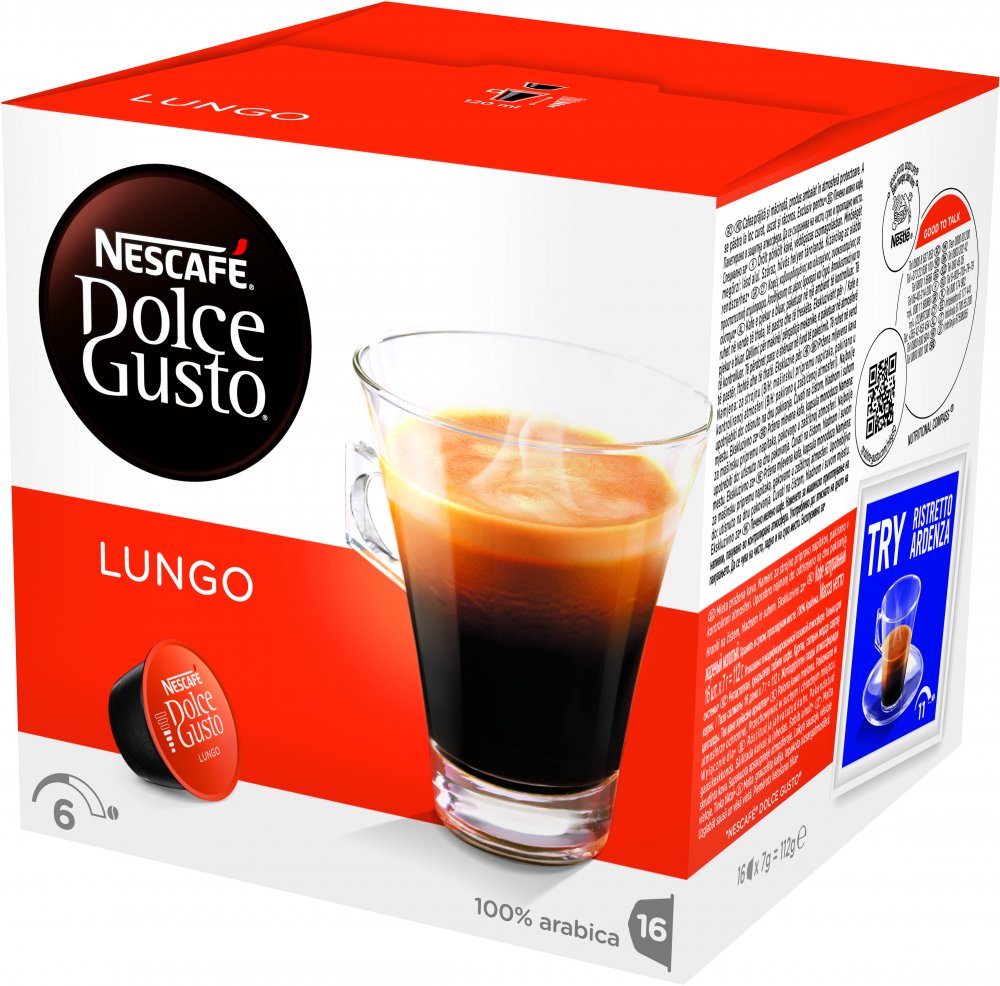 Kapsułki do ekspresu Nescafé Dolce Gusto Caffe Lungo, 16 sztuk