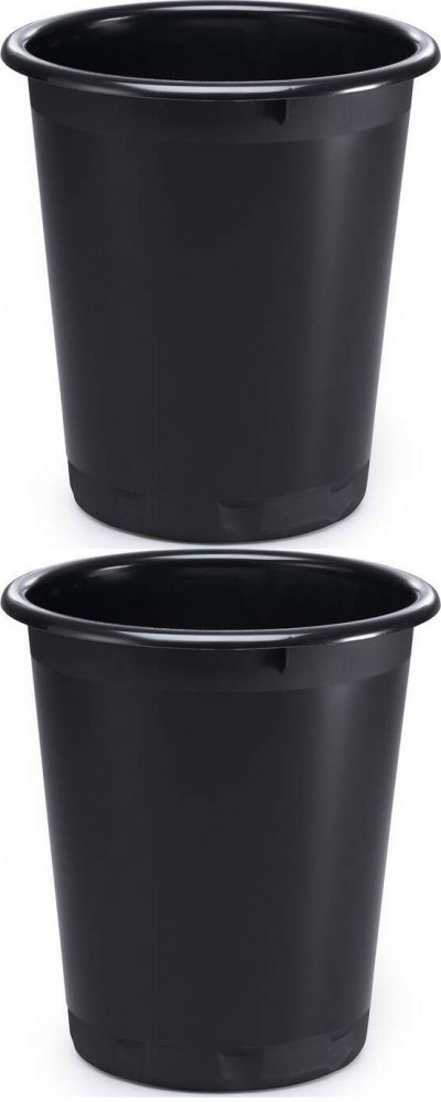 2x Kosz na śmieci Durable Basic, 13l, czarny