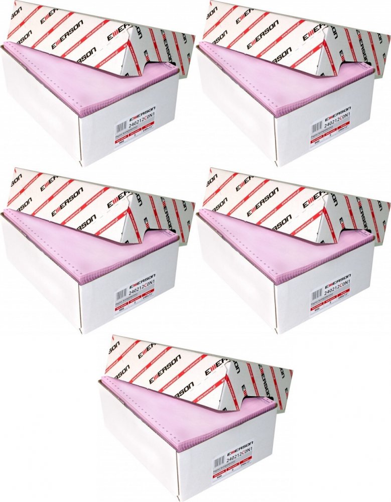 5x Papier do drukarki igłowej (składanka) Emerson, 350 składek, 240mmx12", 1+4 z nadrukiem