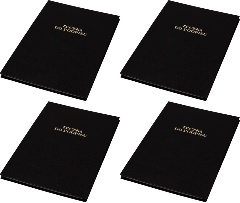 4x Teczka do podpisu Barbara, A4, 12 kart, czarny