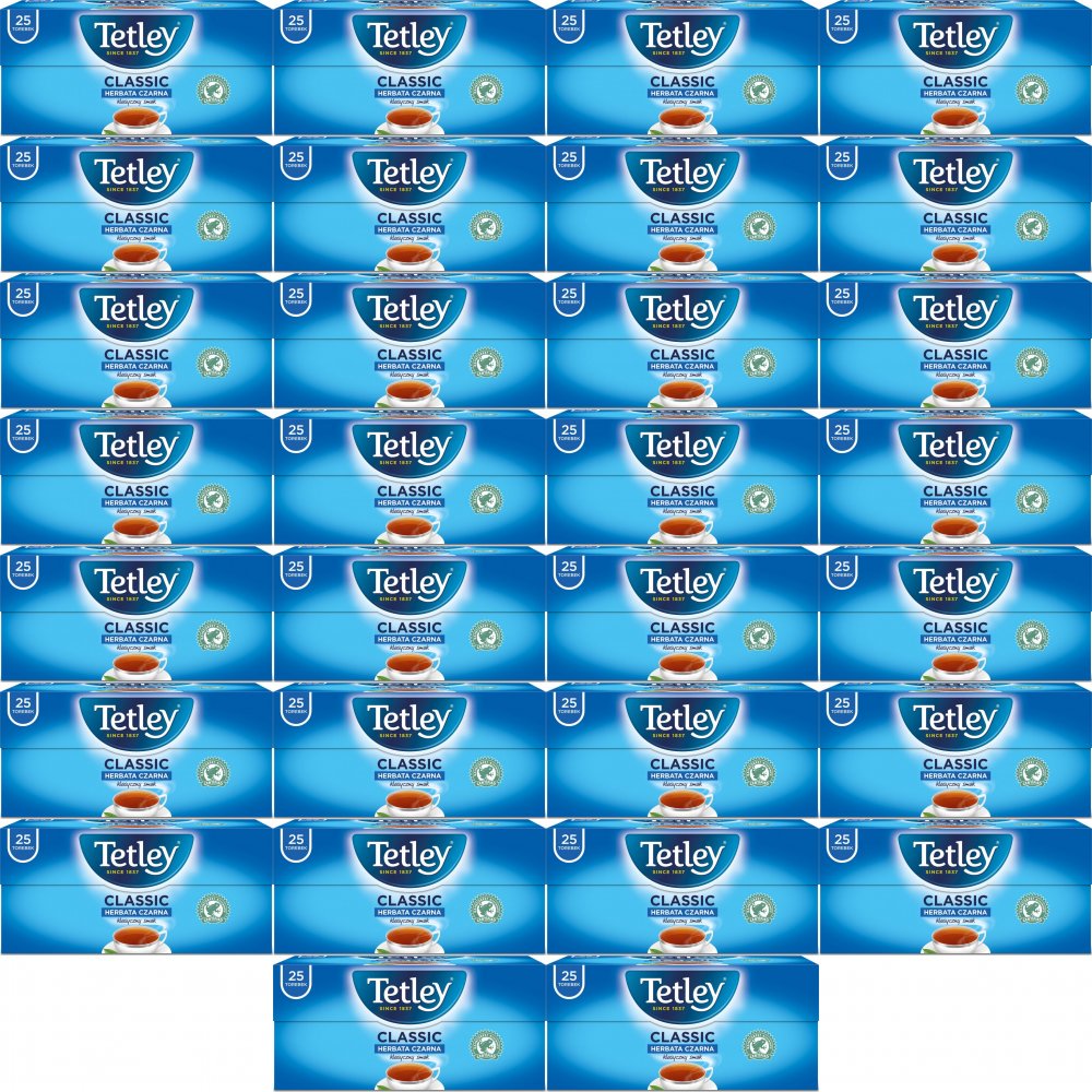 32x Herbata czarna w torebkach Tetley Classic, 25 sztuk x 1.5g