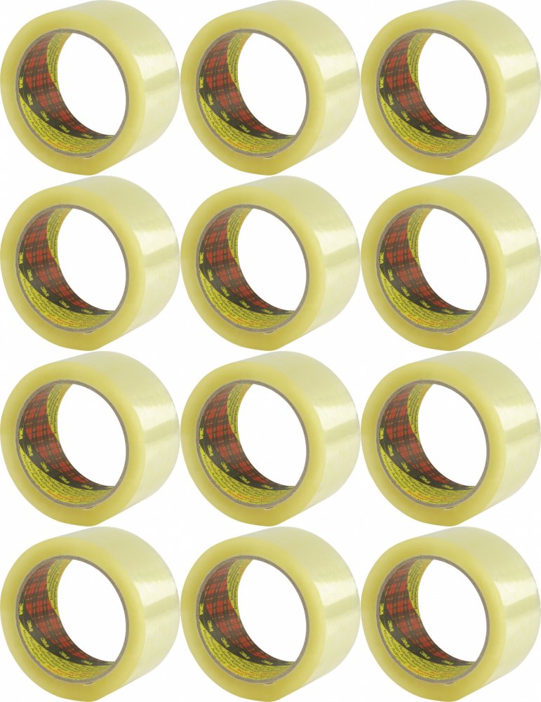 12x Taśma pakowa Scotch 371, 50mmx66m, transparentny