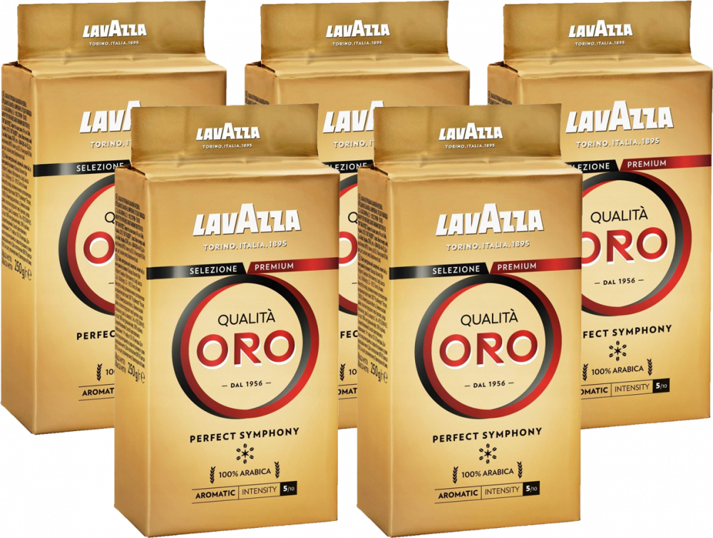 5x kawa mielona Lavazza Qualita Oro, 250g