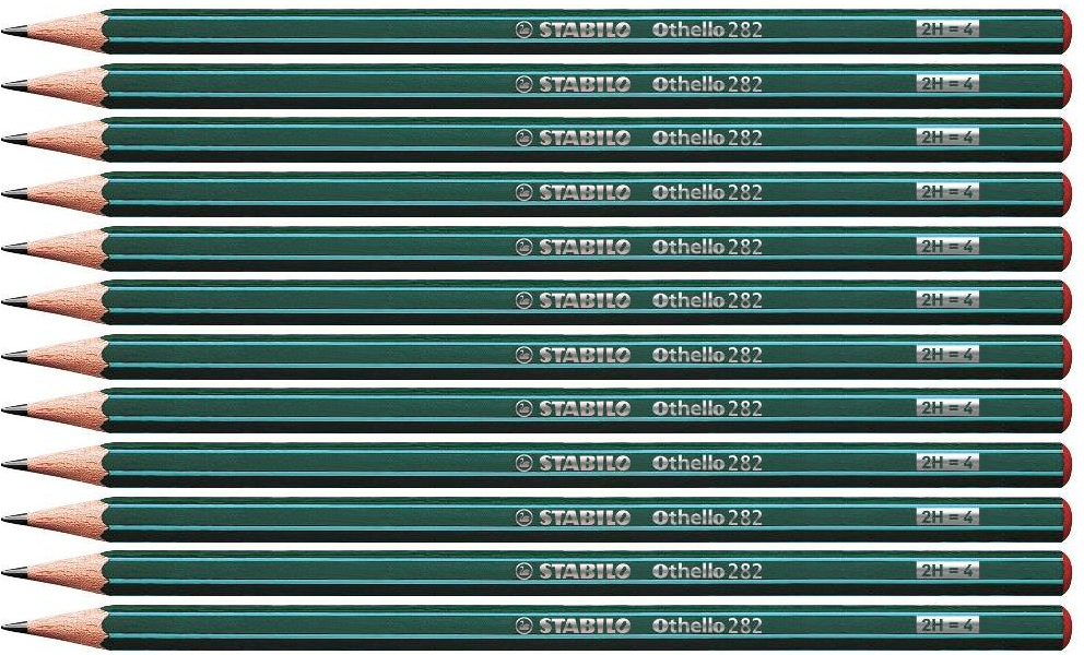 12x ołówek Stabilo Othello, 2H, zielony