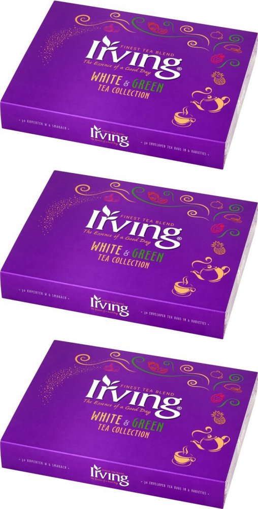 3x Zestaw herbat w kopertach Irving White & Green, 6 smaków, 30 sztuk