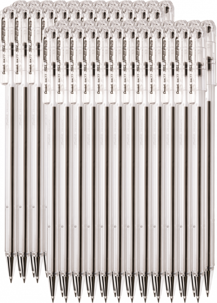 48x Długopis Pentel, Superb BK77, 0.7mm czarny